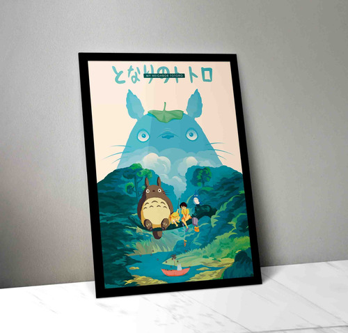 Cuadro Totoro 02 Madera & Vidrio (35x47)