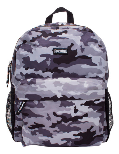 Mochila Escolar Juvenil Ruz Fornite Negro Camuflaje