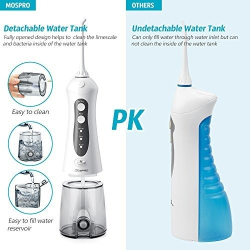 Mospro Irrigador Dental Inalambrico Profesional Portatil