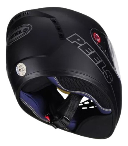 Capacete Fechado Oculos Solar Peels Icon New Preto Fosco