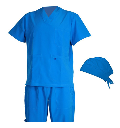 Imagen 1 de 10 de Uniforme Medico Gorro Pijama Quirurgica Conjunto Caballero
