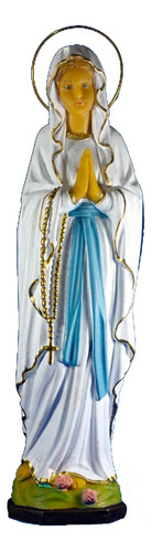 Estatua Imagen Virgen De Lourdes 30 Cm Pvc Irrompible