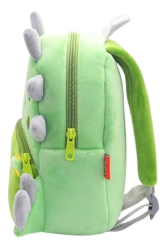 Mochila Preescolar De Felpa Animalitos Color Dinosaurio Diseño De La Tela Lisa