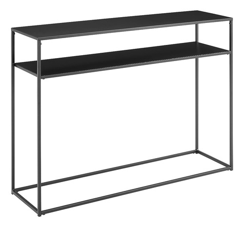 Crosley Furniture Braxton Metal Console Table, Negro Mate