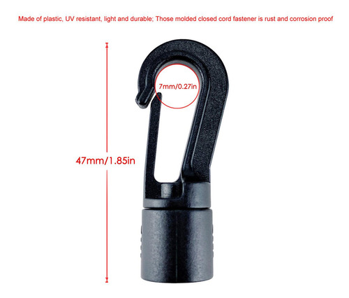 Ganchos De Extremo De Cuerda Accesorios Portátiles Para Cano