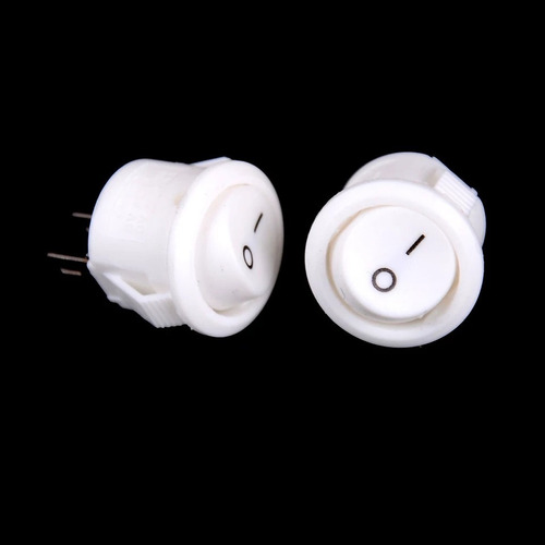 Mini Botão Interruptor Gangorra 16mm (60 Preto + 20 Branco)