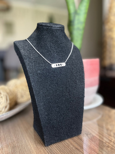 Collar Diseño Fase Lunar Modelo A Elección - Plata