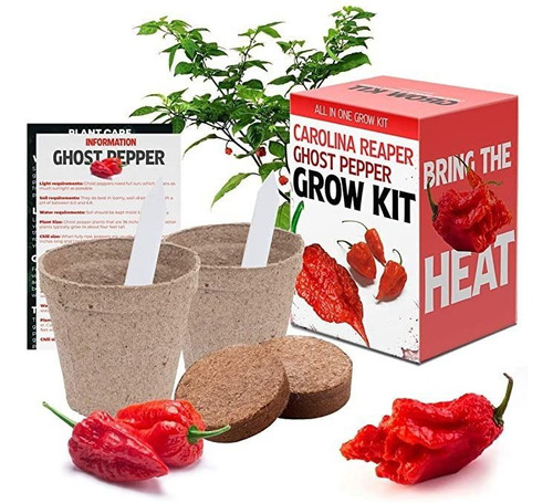 Carolina Del Reaper Y Ghost Chili Pepper Kit De Crecimiento