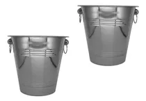 Comprar Balde Gelo Inox Champagne 4,4 Litros Champanheira Cerveja Cor Prateado