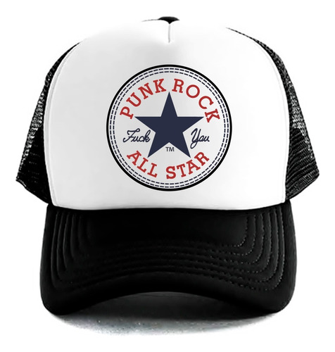 Gorra Unisex De Malla Punk Rock All Star