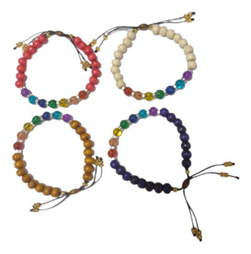 Pulsera 7 Chakras Perlas De Vidrio