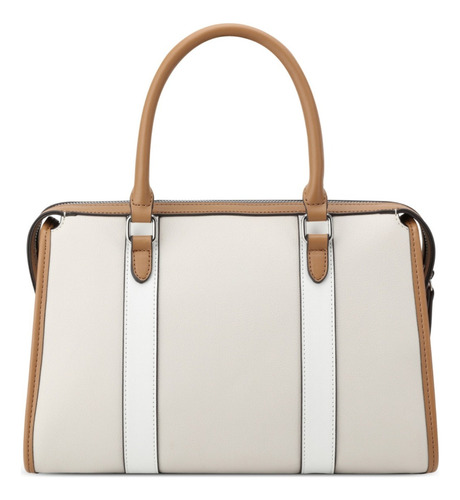 Bolsa De Mano Para Mujer Nine West Multicolor Nym546006 Acabado de los herrajes Níquel Correa de hombro Camel Diseño de la tela Liso