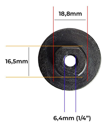 Kit Flange Interna Externa Arruelas Para Serra Mármore Bosch