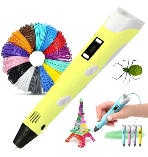Caneta 3d Impressora Profissional Infantil Com Refil E Cabo Usb ...