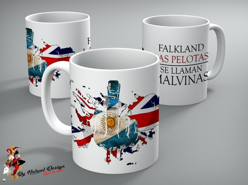 Taza De Ceramica Falkland Las Pelotas,se Llaman Malvinas