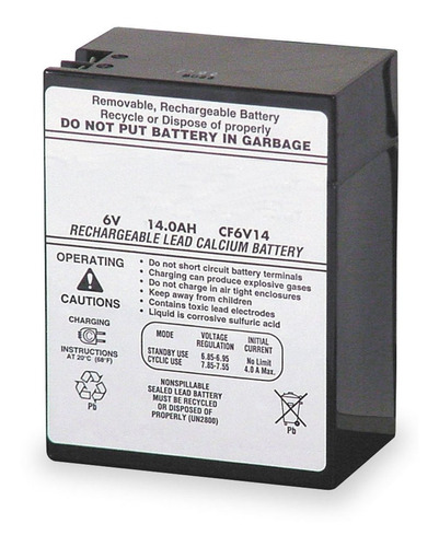 Lithonia Lighting Elb 0614 Bateria Repuesto Emergencia 6