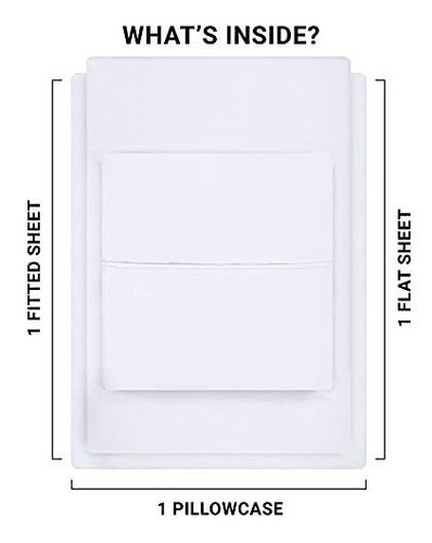 Sabanas Utopia 3 Piezas Microfibra Individual Color Blanco