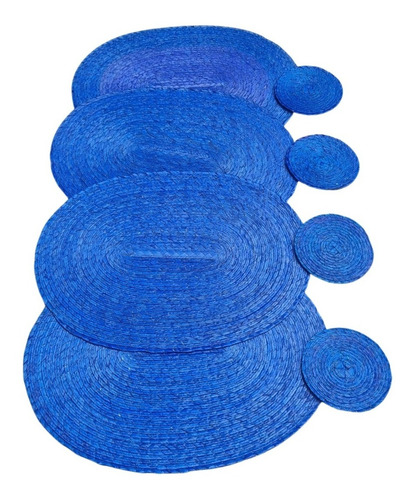 Set De 24 Manteles - Portavasos Artesanal De Palma