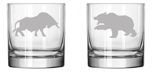 Set De 2 Vaso 11 Oz Rocks Whiskey Old Fashioned Glass Bull B Original