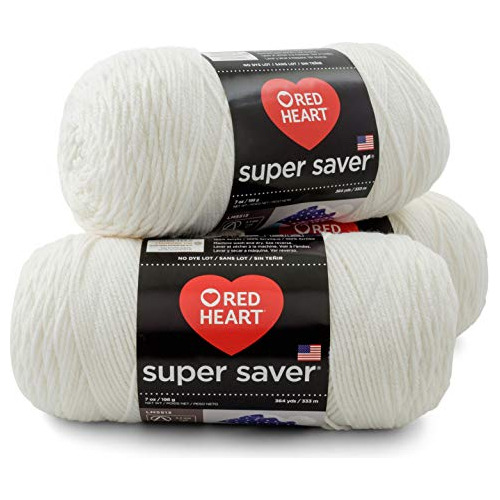 Super Saver 3-pack Yarn, White 3 Pack