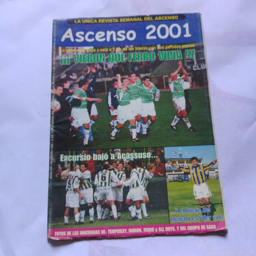 Revista Ascenso 2001 306 Sacachispas Ferro 4 Septiembre