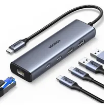 Comprar Adaptador Usb C A Ethernet Ugreen 10 Gbps 5 En 1 Usb C Hub