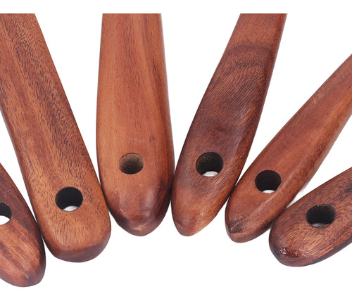 Set De Utensilios De Cocina De Madera Elegantes Cucharas De