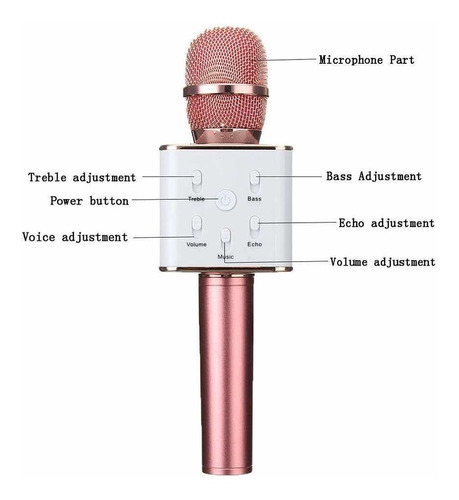 Microfono Para Karaoke Inalambrico Con Bluetooth Q7