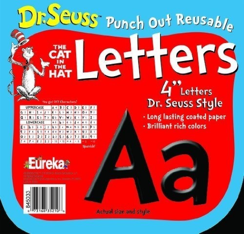 Eureka Dr Seuss Punch Out Letras Decorativas De 4 Pulgadas R