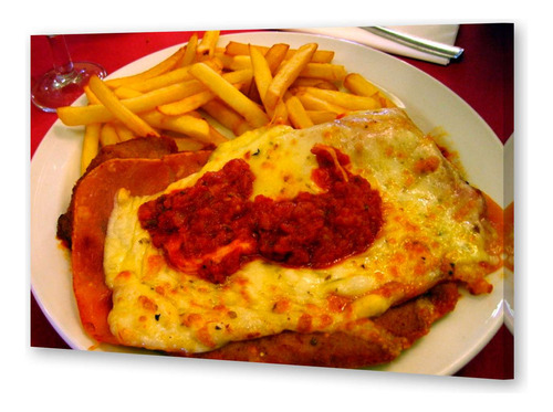 Cuadro 30x45cm Milanesa Bodegon Al Plato Comida Local