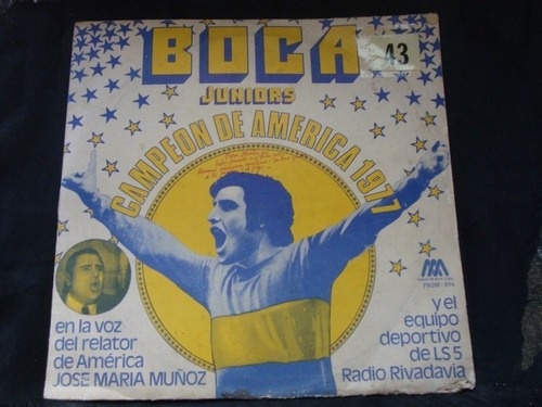 Vinilo Boca Juniors Campeon America 1977 Maria Muñoz Rn2