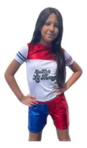 Fantasia Arlequina Completa Regata, Shorts, Jaqueta e Cinto, Roupa  Infantil para Menina Sulamericana Usado 61068276