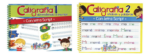 Set 2 Libros Caligrafia, 1 Y 2 Editorial Garcia