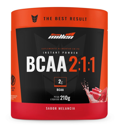 Bcaa Premium 2:1:1 - Melancia 210g - New Millen Sabor Melancia