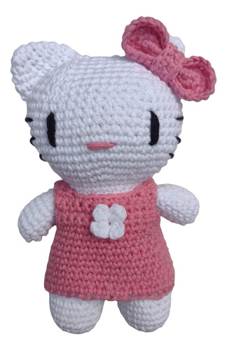 Hello Kitty Amigurumi Muñeca Tejida A Crochet 