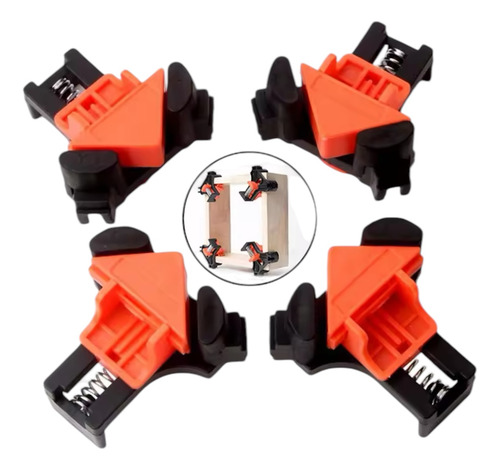 Kit 4 Grampos De Canto Sargento Angular 90 Graus Marceneiro