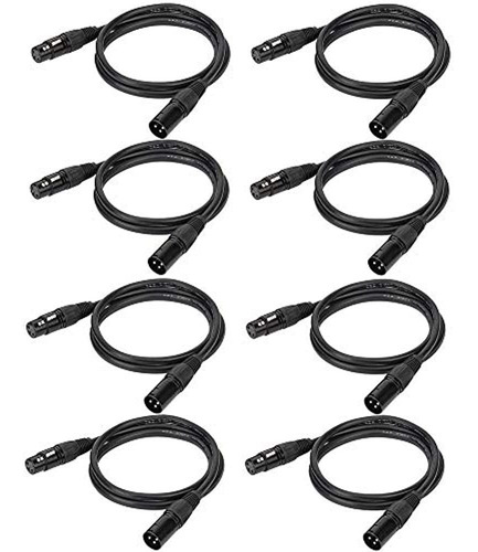 Cable Dmx De 6.5ft / 2m, 8pcs Eyeshot Cables Dmx De 3 Pines 