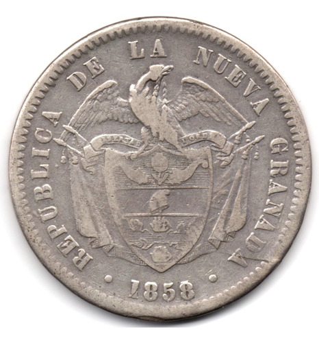 1 Peso 1858/5 Bogotá Nueva Granada