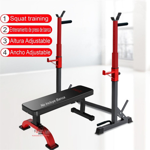 Imagen 4 de 8 de Rack Squat Premium Soporte Sentadilla - Fondos - Pecho Gym