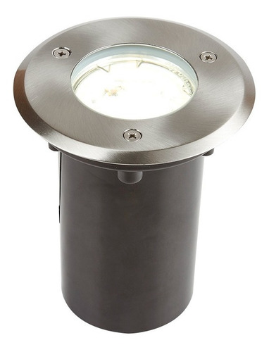 Imagen 2 de 5 de Lámpara Incrustar Piso Exterior Satinada Para Bombillo Gu10