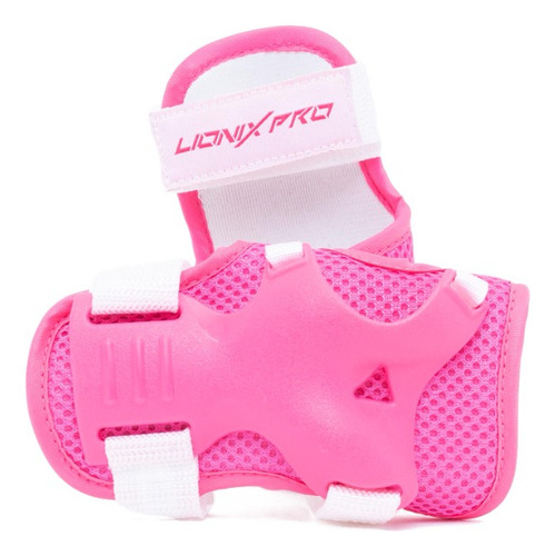 Set De Casco Y Protectores Lionix Pro Shield Kids Rosa Talla Chica