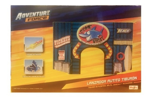 Pista Auto Con Lanzador Set De Tiburón Niño Adventure Force