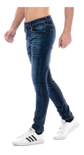 Imagen 3 de 7 de Jeans Pantalón De Mezclilla Caballero Skinny Dark Indigo