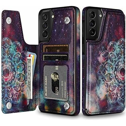 Funda Protectora Tipo Billetera Para Galaxy S21 Mandala