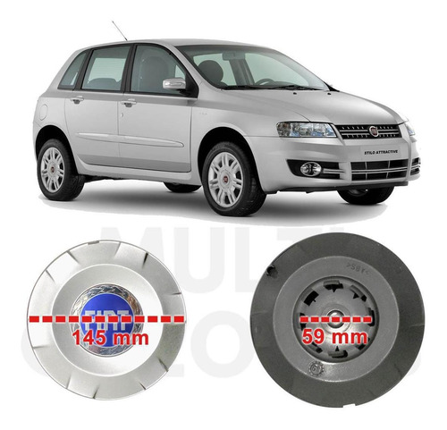 Kit de 4 ruedas centrales para Fiat Stilo 2003/11, llantas originales de 15 ruedas