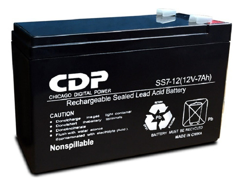 Batería Cdp 12volt. 7ah Para Ups N/p: Slb12-7