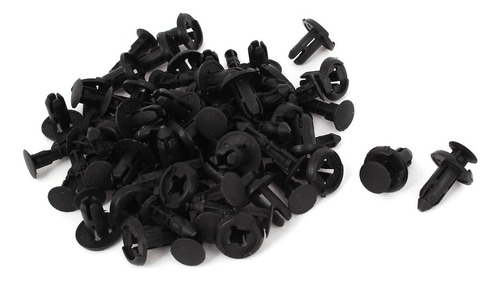 Pcs Negro Remache Plastico Clips Mm