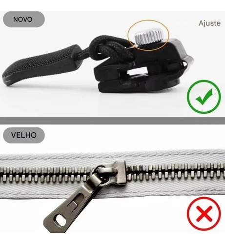 Zíper De Reparo Universal Conserto Instantâneo 2un - Kit