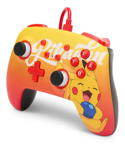 Controle Powera Oran Berry Pikachu Com Fio para Nintendo Switch