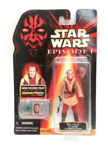 Star Wars Episode I Ric Olié Con Casco Figura Hasbro Nueva